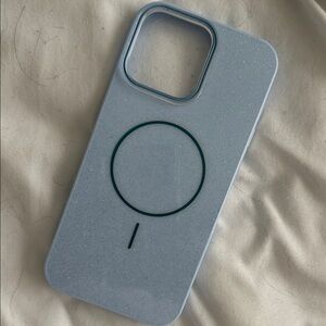 Apple Light Blue Glitter Phone Case